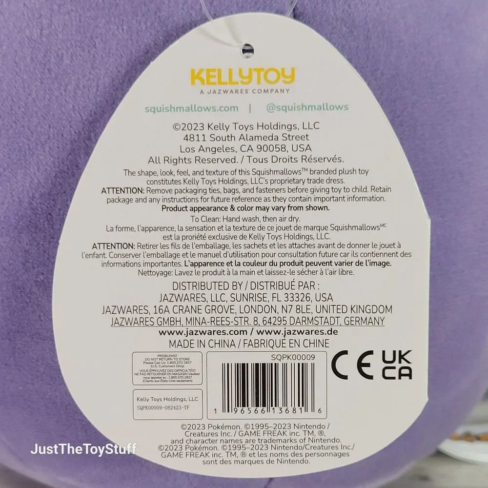 Squishmallow Pokemon Gengar 10" UltraSoft Stuffed Collectible Toy Plush NWT - Picture 10 of 10